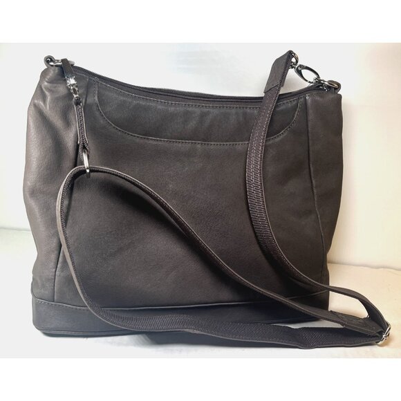 GUN TOTE’N MAMAS Brown Leather Large Shoulder Bag- NWT (w/ imperfection scratch) - Picture 3 of 16